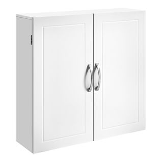 Armoire Murale Pour Salle De Bain, 30 X 60 X 60 Cm, Avec Étagères Réglables, Blanc Nuage