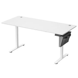 Bureau Électrique Assis-debout, Bureau Réglable En Hauteur, 70 X 160 X (72-120) Cm, Blanc Nuage