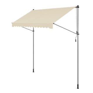 Store Banne Rétractable, Store Manuel, Réglable En Hauteur, Avec Manivelle, 300 X 120 Cm, Beige