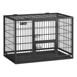 Cage Pour Chien Lourd, 92,5 X 57,5 X 64 Cm, Nettoyage Facile, Parc À Chiens, L, Noir