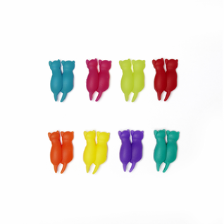 Set De 8 Marqueurs De Verres Chats Multicolore