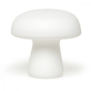 Lampe à Poser H11.5cm Champignon Blanc