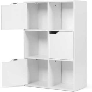 Armoire De Rangement Casier Avec 6 Comparti , Bibliothèque Meuble En Cube