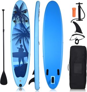 Stand Up Paddle Gonflable Sup En Pvc Construction Ultra Robuste16cm Épais 76x15x305cm