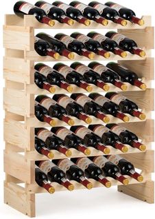 Casier à Vin De 36 Bouteilles, Stockage Du Vin En Bois, 63,2 Cm X 28 Cm X 85,5 Cm