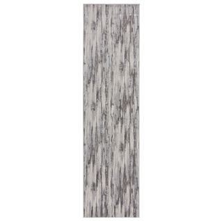 Tapis De Couloir Moderne Beam En Polyester - Gris - 80x300 Cm