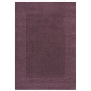 Tapis De Salon Uni En Laine Leone En Laine - Violet - 200x290 Cm