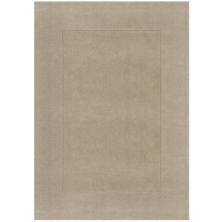 Tapis De Salon Uni En Laine Leone En Laine - Beige - 160x230 Cm