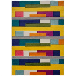 Tapis De Salon Design Bega En Polypropylène - Multicolore - 80x150 Cm