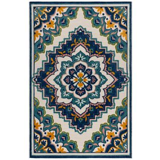 Tapis Intérieur Extérieur Moderne Sea Side En Polypropylène - Bleu - 160x230 Cm