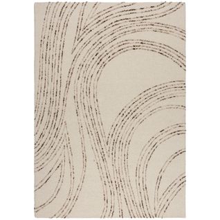 Tapis De Salon En Laine Whirl En Laine - Marron - 120x170 Cm