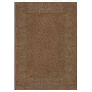 Tapis De Salon Uni En Laine Leone En Laine - Marron - 200x290 Cm