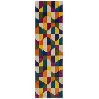 Tapis De Couloir Design Lala En Polypropylène - Multicolore - 66x300 Cm