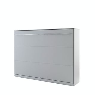 Lenart Armoire Lit Escamotable Horizontal 120x200 Cm Gris Lit Rabattable Lit Mural Consus Pro