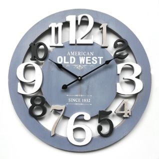 Horloge Murale Bois Mdf Gris Design Moderne 55x55x4,5