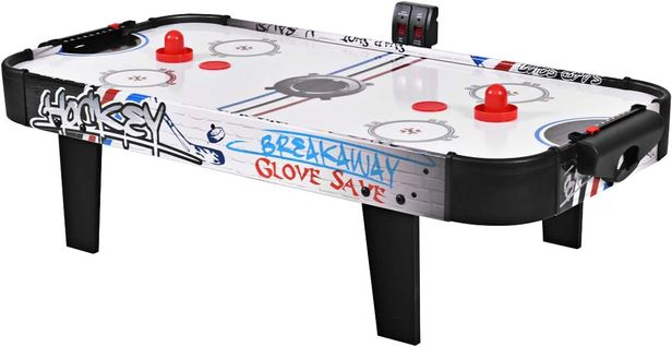 Table D’air Hockey Avec Compteur De Points Electronique 6w LED 2 Palets 2 Poussoirs 2 Cages