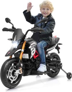 Aprilia Moto Electrique Pour Enfants Scooter 6 V à 3 Roues Charge Max.:25 Kg Noir