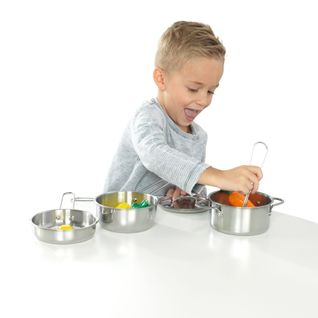 Ensemble Batterie De Cuisine Enfant Deluxe Avec 11 Accessoires De Cuisine