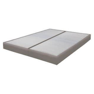 Sommier Tapissier 90+90x200 Omega Simili Taupe 18 Lattes