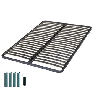 Sommier À Lattes + Pieds 140x190 C221 - 40 Lattes Bois - Fabrication Française