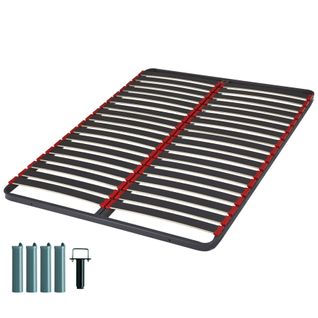 Sommier à Lattes + Pieds 120x190 C39 - 36 Lattes Bois - Fabrication Française