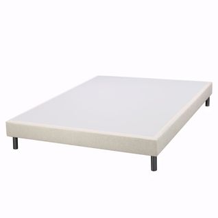 Sommier Tapissier + Pieds Sr15 Sahara 140x190 Lattes Bois Massif - H.15 Cm