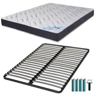 Matelas Et Sommier 140x200 Mousse - Melior - Soutien Ferme - Fabriqué En France