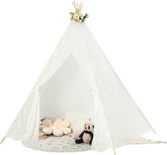 Tente Tipi Enfant Avec Guirlande De Lumières Tipi Fille De Style Princesse