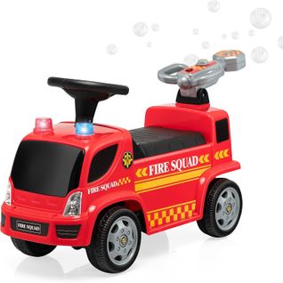 Camion De Pompiers à Pousser Pour Enfants, Voiture à Pousser Pour Tout-petit Qui Fait Des Bulles, M