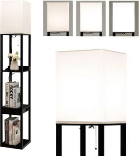 Lampadaire Sur Pied Salon Moderne Avec LED E27 Variable De 5000k Et 1 Port Usb, Lampe Salon