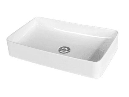 Vasque à Poser Salle De Bain En Porcelaine Blanche/lavabo Rectangulaire 60 X 35 Cm