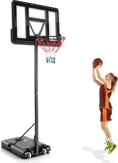 Panier De Basket-ball Sur Pied Avec Hauteur Réglable 130-305cm/ensemble De Basketball Portable-noir