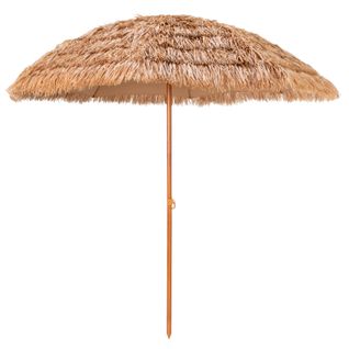 Parasol De Plage En Paille 7 Couches 205cm De Style Hawaïen-parasol Tropical Portable 8 Baleines
