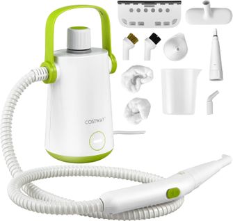 Nettoyeur à Vapeur à Main Portable 1000w Avec Réservoir D'eau De 300 Ml (blanc + Vert)