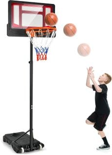 Panier De Basketball Sur Pieds Avec Hauteur Réglable 90-210 Cm, Support De Basket Portable