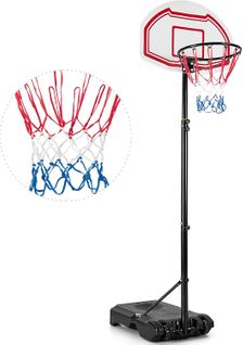 Panier De Basket Extérieur Avec Hauteur Réglable 160-210 Cm, Support De Basket Sur Pied