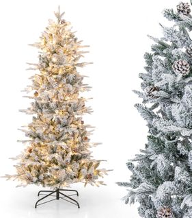 Sapin De Noël Artificiel Pré-éclairé 180 Cm, 715 Pointes De Branches Mixtes,pour Maison, Bureau