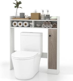 Meuble Wc Au-dessus De Toilettes, Meuble De Salle De Bain , , 84 X 17 X 128 Cm (blanc)