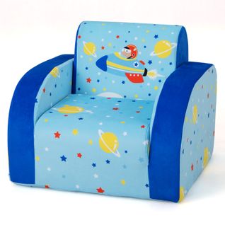 Canapé Convertible Pour Enfants De 0-4 Ans,tissu En Velours Et Motif Pour Lecture,jeu Et Repos