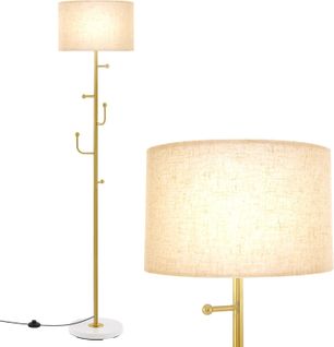 Lampadaire Sur Pied Salon Avec Interrupteur Au Pied, Lampe Sur Pied Avec Base Lestée Et Culot E27
