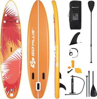 Stand Up Paddle Board Gonflable, Avec Accessoires Complet(avec Anneau Et Siege, 320*76*15 Cm Orange)