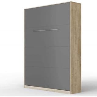 Lit Escamotable +2 Placards V 140x200+(80x2)cm Standard Chêne Sonoma/anthracite