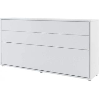 Lenart Armoire Lit Escamotable Horizontal 90x200 Cm Blanc Mat Lit Rabattable Lit Mural"consus"