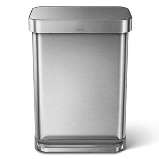 Poubelle Rectangulaire À Pédale 55l Code Q Inox