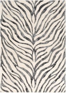 Tapis Zébré Bohème Gris Foncé/beige 120x170