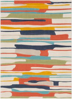 Tapis Scandinave Moderne Multicolore/orange 120x170