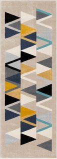 Tapis De Couloir Scandinave Moderne Multicolore/gris 80x220