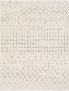 Tapis Berbère Ethnique Blanc/gris 160x215