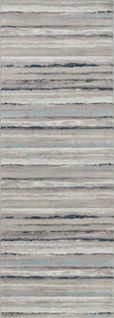 Tapis Couloir Scandinave Moderne Blanc/gris/bleu 80x220