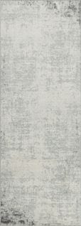 Tapis Couloir Abstrait Moderne Blanc/gris 80x220